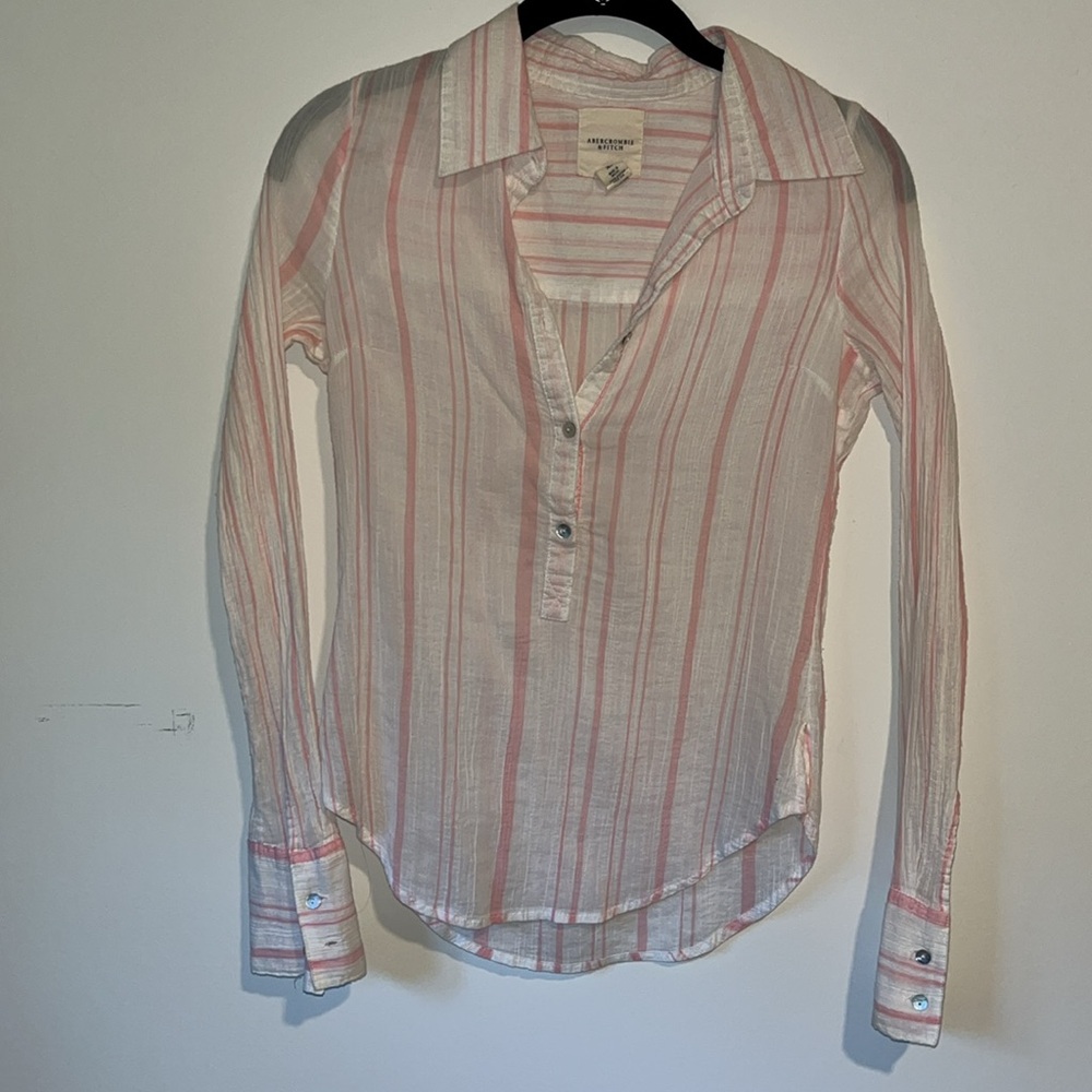 VTG Y2K 00's Rare Abercrombie & Fitch Striped Button-Up Top Twilightcore